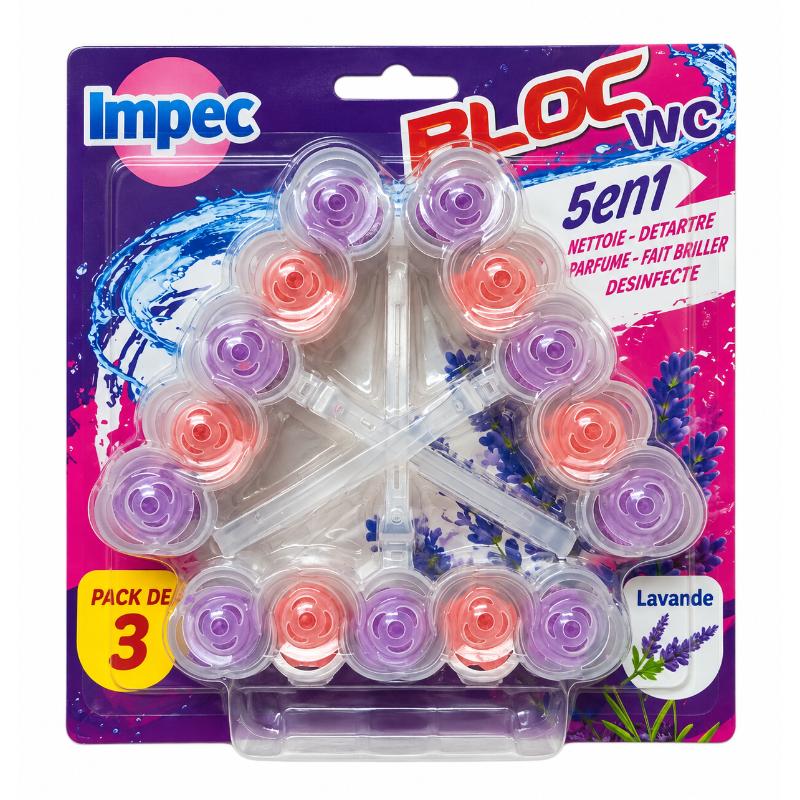 Bloc WC 5 en 1 parfun lavande IMPEC