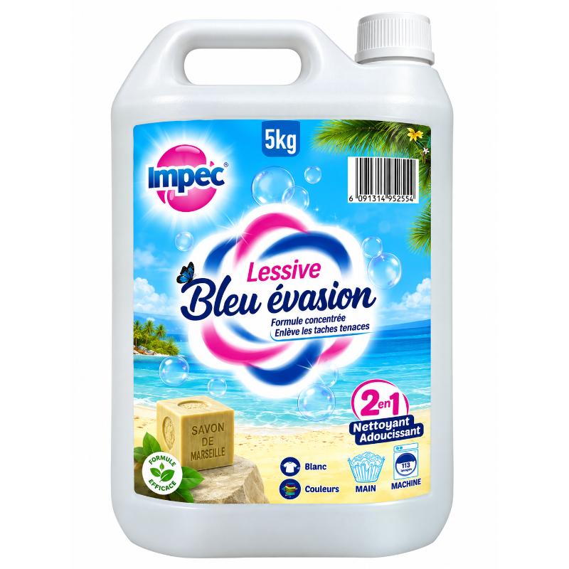 Lessive liquide 5 L bleu évasion IMPEC