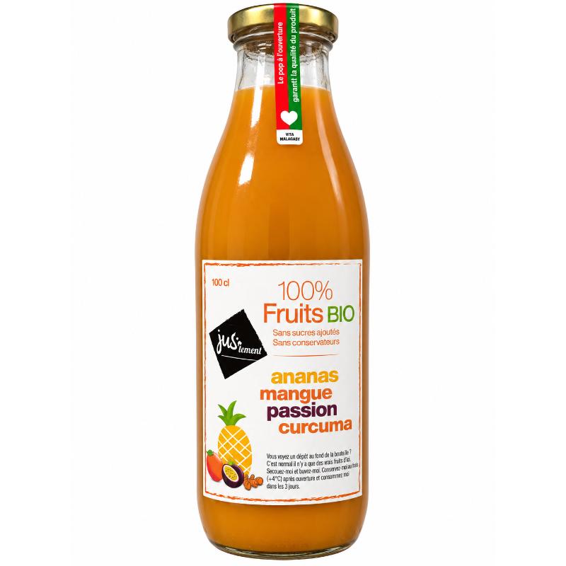 Jus ananas mangue passion curcuma 100 cl JUSTEMENT