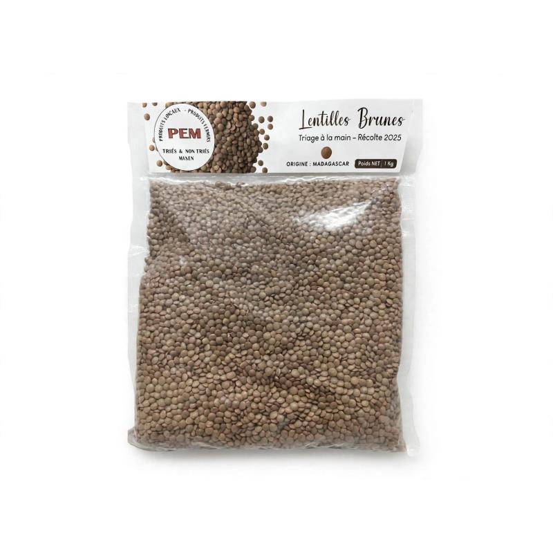 Lentilles brunes 1 kg DISTRIMAX