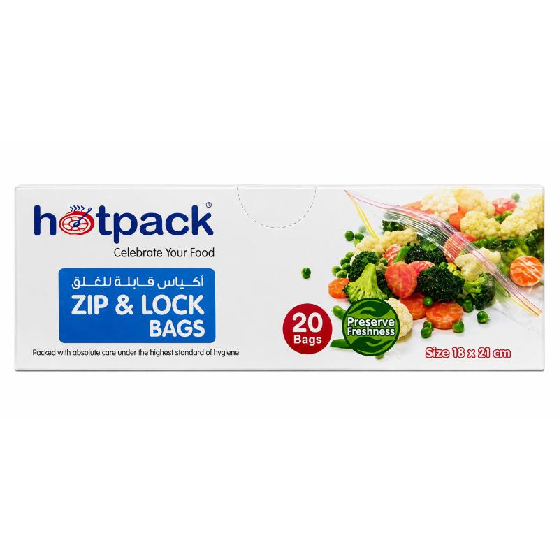 Sac congélation avec zip 18 cm x 21 cm 20 pcs HOTPACK