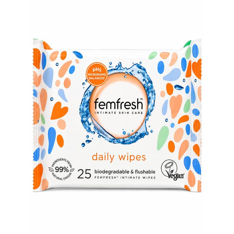 FEMFRESH intimate daily wipes 25pk