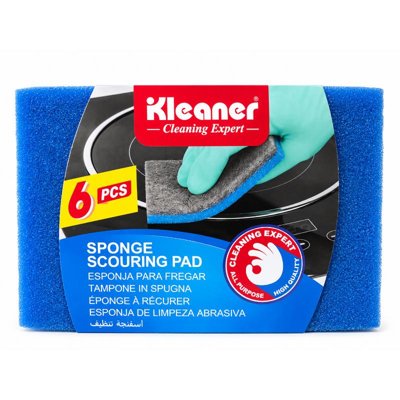 Eponge à récurer 6 pcs KLEANER