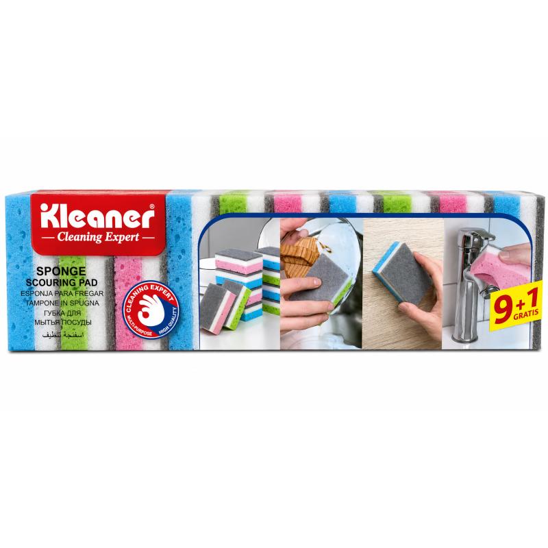Eponge à récurer 10 pcs KLEANER