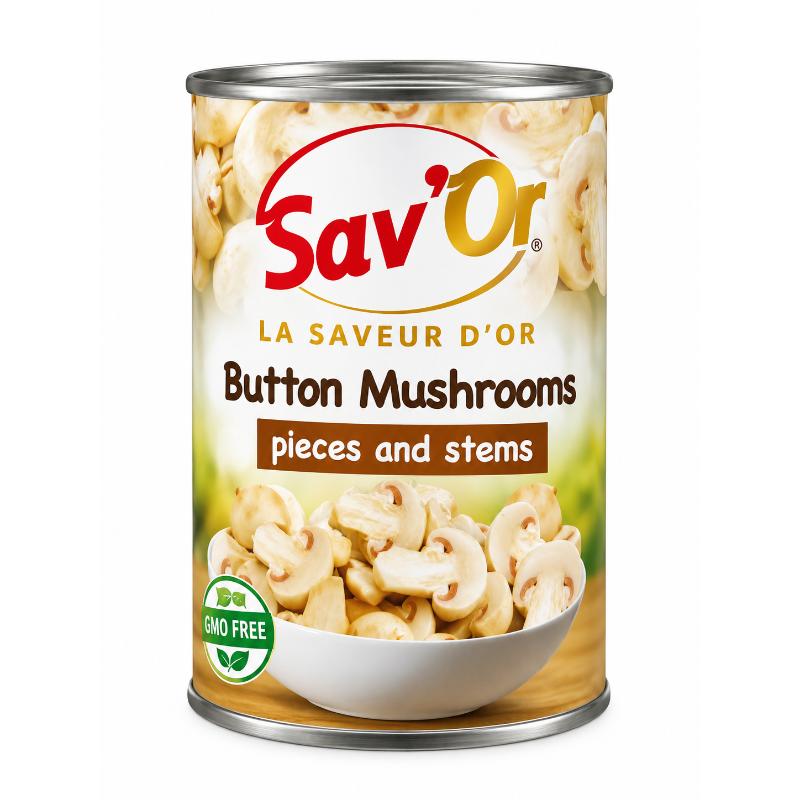 Champignons pieds et morceaux 400 gr SAV'OR