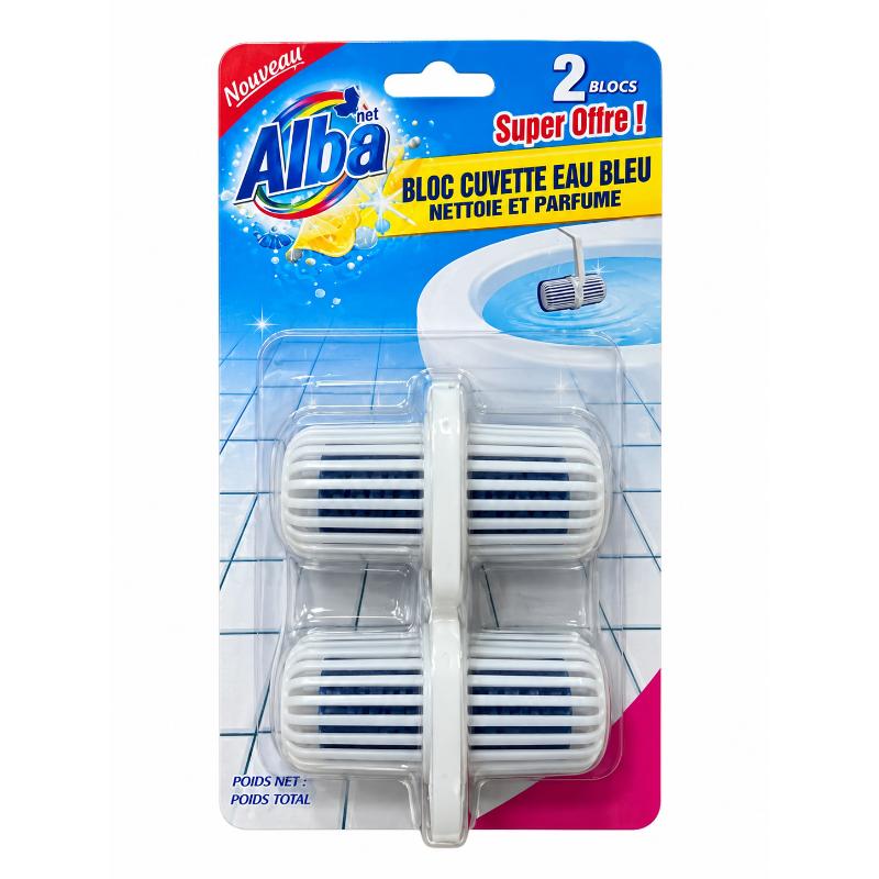 Bloc WC ocean eau bleu 40 grs x 2 ALBA