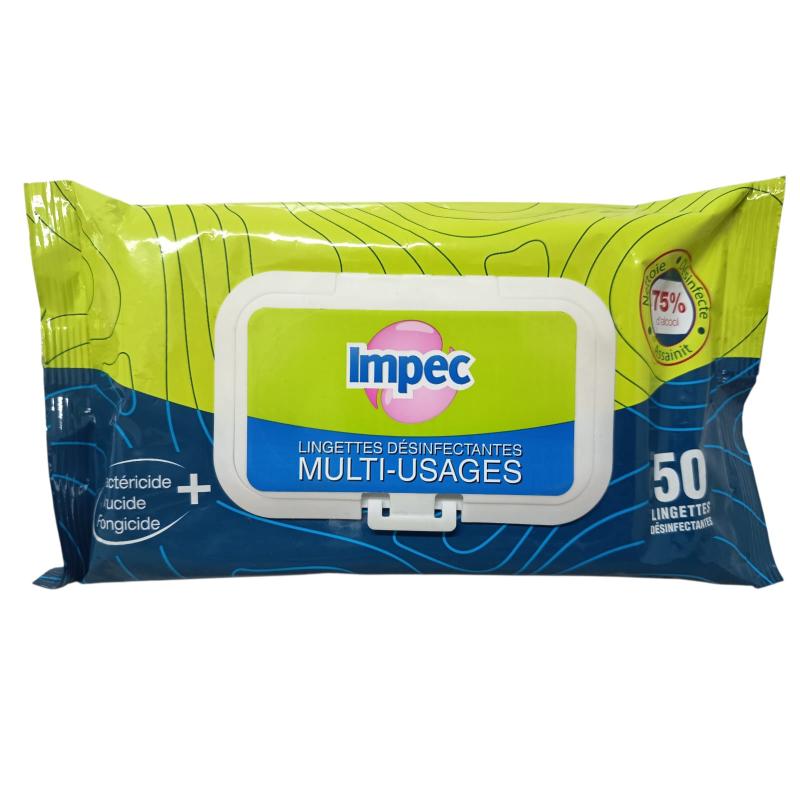 Lingettes désinfectantes 75% IMPEC