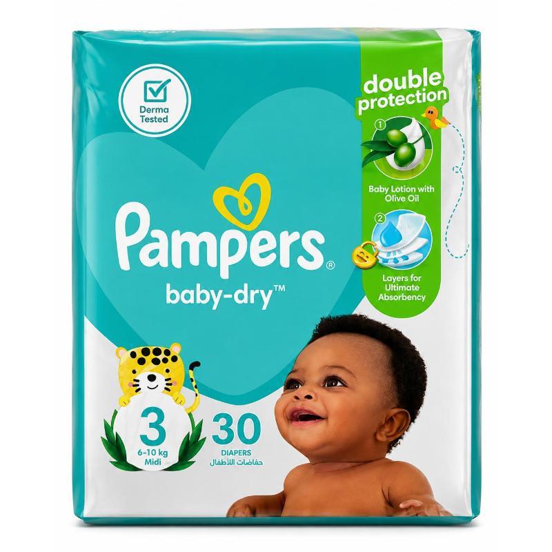 Couche baby dry value pack midi PAMPERS