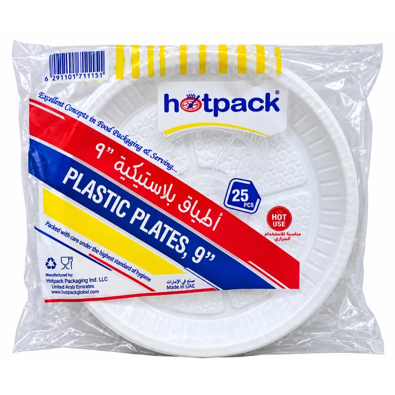 Assiettes à jeter 9' MM 25 pcs HOTPACK
