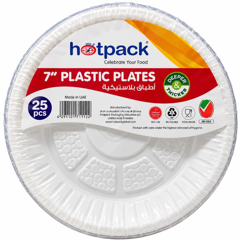 Assiettes à jeter 7' PM 25 pcs HOTPACK