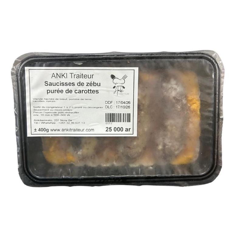 Saucisse purée de carotte ANKITRAITEUR