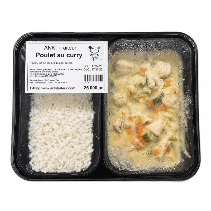 Poulet curry thai riz blanc  ANKITRAITEUR