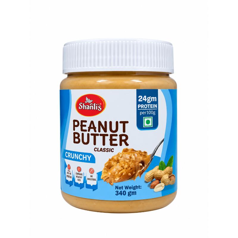 Beurre de cacahuetes crunchy 340 gr SHANTIS