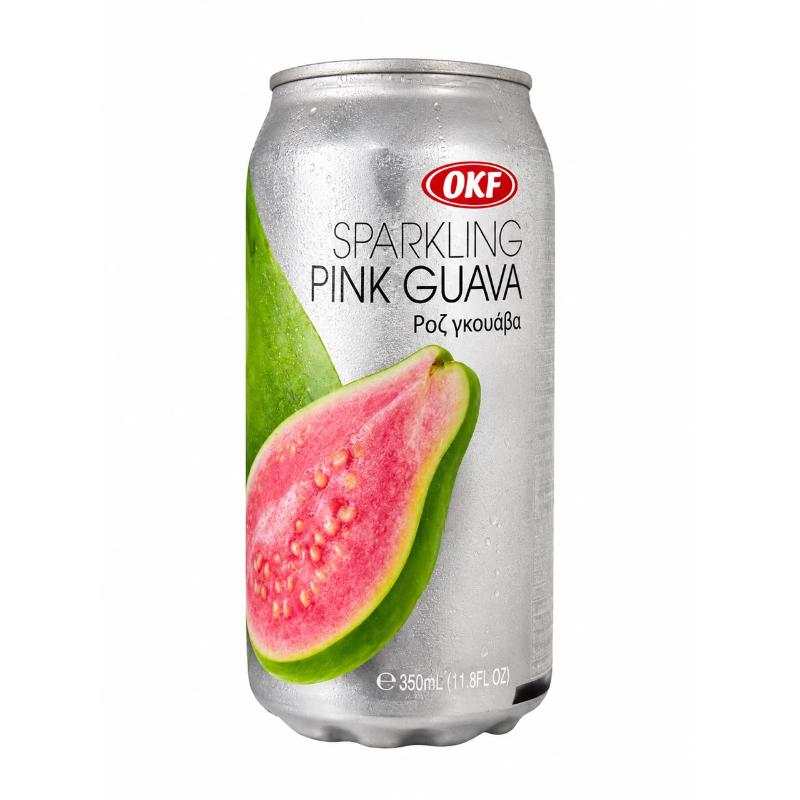 Canette boisson petillante goyave rose 350 ml OKF