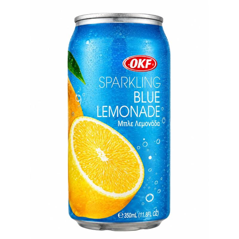 Canette boisson petillante  limonade bleue 350 ml  OKF