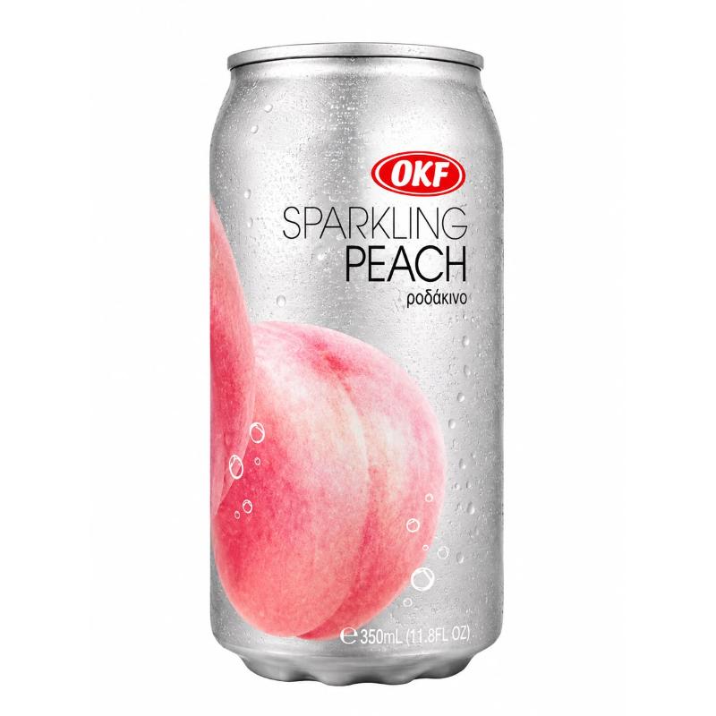 Canette boisson petillante pêche 350 ml OKF