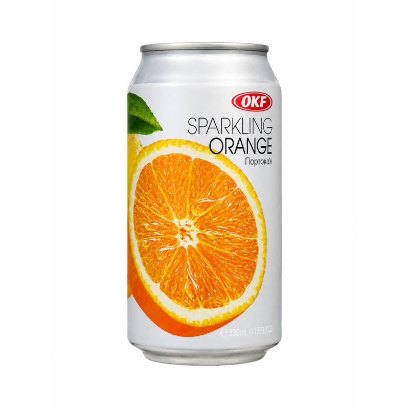 Canette boisson petillante orange 350 ml OKF