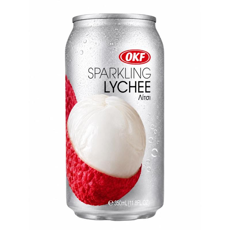 Canette boisson petillante letchis 350 ml OKF