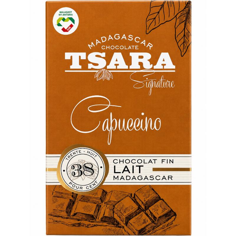 Tablette de chocolat LAIT 38% cafe TSARA